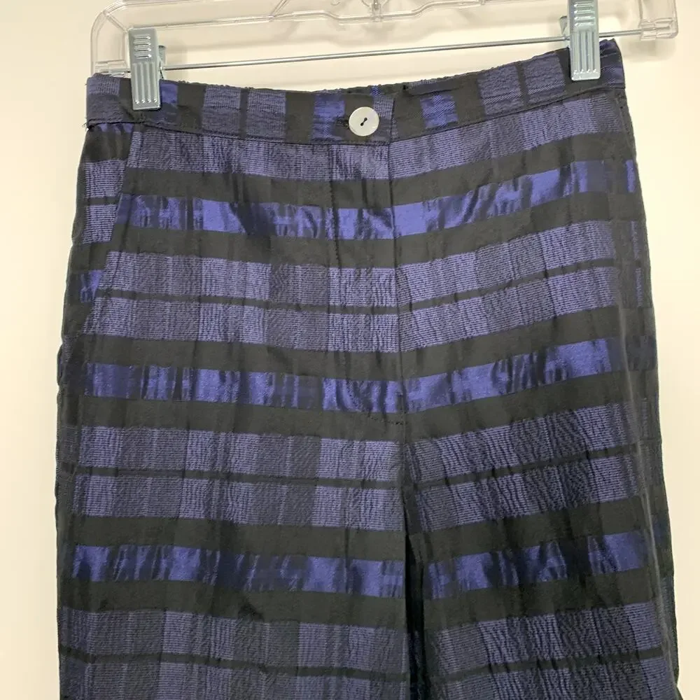Ciao Lucia Pietro Woven Taffeta Pant Sapphire Womens Blue Size Small Made in La - Picture 5 of 13